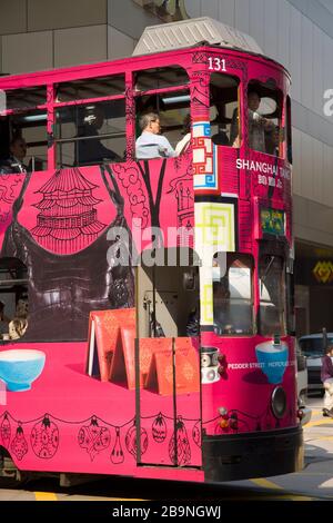 Straßenbahn, Hong Kong, China, Asien Stockfoto