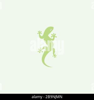 Gecko Lizard Logo Vector Design Template Stock Vektor