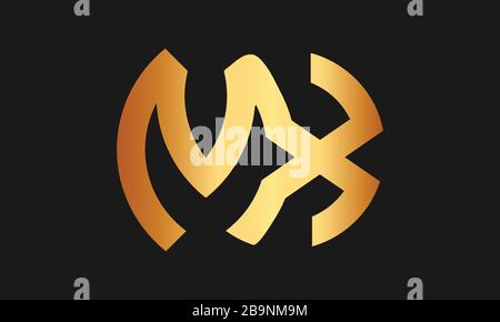 MX, XM Letter Logo Design mit kreativer moderner Trendtypografie und Monogramm Logo. Stock Vektor