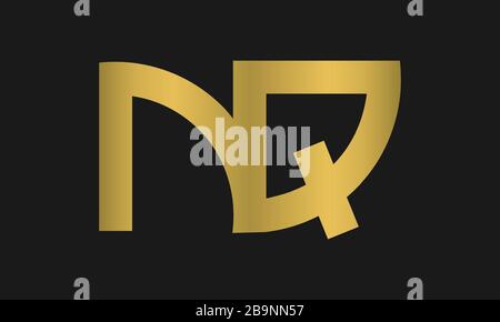 QN, NQ Letter Logo Design mit kreativer moderner Trendtypografie und Monogramm-Logo Stock Vektor