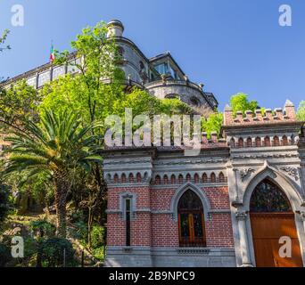 Das Schloss Chapultepec in Mexiko-Stadt war einst bis 1939 Sitz von Kaiser Maximilian I. und mexikanischen Präsidenten. Es ist heute das Nationalmuseum von Hist Stockfoto