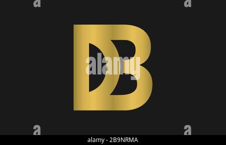 d , b , bd , db Buchstaben Logo Design mit kreativen modernen Typografie und abstrakten Monogramm Logo. Stock Vektor