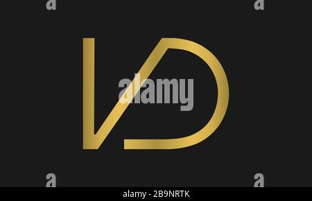 D , V , DV , VD Buchstaben Logo Design mit kreativen modernen Typografie und abstrakten Monogramm Logo Stock Vektor