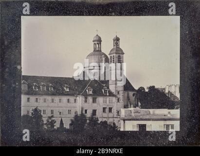 KIRCHE DES KLOSTERS CARMES L'église du couvent des Carmes, rue de Vaugirard. Daguerréotype de Jean Bernard Léon Foucault (1819-1868), 29 Mai 1842. Paris, musée Carnavalet. Stockfoto