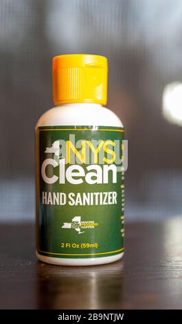 New York State Prison Machte Hand-Desinfektionsmittel Stockfoto