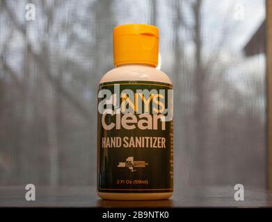 New York State Prison Machte Hand-Desinfektionsmittel Stockfoto