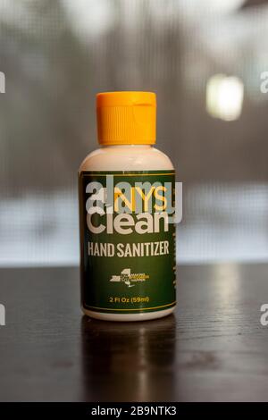 New York State Prison Machte Hand-Desinfektionsmittel Stockfoto