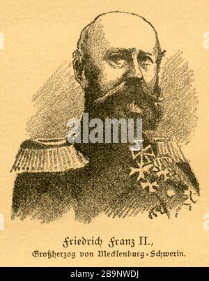 Europa, Deutschland, Mecklenburg-Vorpommern, Schwerin, Friedrich Franz II , Großherzog von Mecklenburg-Vorpommern, Porträt, Motiv aus: ' der Krieg zwischen Frankreich und Deutschland in den Jahren 1870-1871 ', von J. Scheibert, Verlag von W. Pauli-Nachfolger ( H. Jerosch ), Berlin, 1895 . / Europa, Deutschland, Mecklenburg-Vorpommern, Schwerin, Friedrich Franziskus II., Großfürst von Mecklenburg-Vorpommern, Porträt, Bild von: ' der Krieg zwischen Frankreich und Deutschland in den Jahren 1870-1871 ' ( der Krieg zwischen Frankreich und Deutschland 1870-1871 ), von J. Scheibert, Verlag W Stockfoto