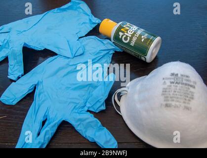 New York State Prison Machte Hand-Desinfektionsmittel Stockfoto