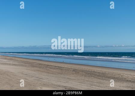 Desolate Zuma Beach vista während des kalifornischen Aufenthalts - Hausbestellung, Malibu Stockfoto