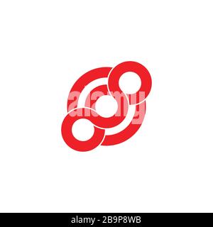 Abstrakter Logo-Vektor mit verknüpftem Helix Infinity Design Stock Vektor