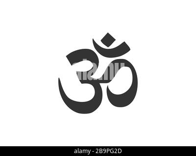 Symbol "AuM om". Vektorgrafiken, flaches Design. Stock Vektor