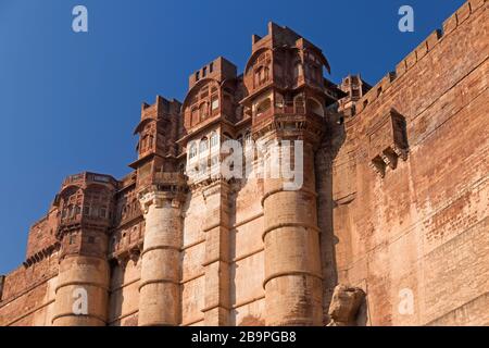 Mehrangarh Fort Jodhpur Rajasthan Indien Stockfoto
