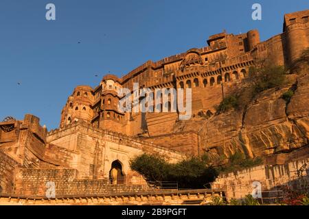Mehrangarh Fort Jodhpur Rajasthan Indien Stockfoto