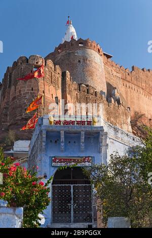 Shri Jwala Mukhidevi-Tempel Mehrangarh Fort Jodhpur Rajasthan Indien Stockfoto