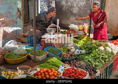 Gemüsemarkt Old City Jodhpur Rajasthan Indien Stockfoto