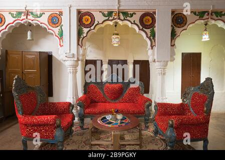 Haveli Interior Old City Jodhpur Rajasthan Indien Stockfoto