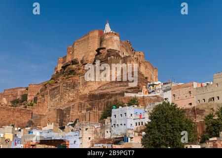 Chamunda Mata Temple Mehrangarh Fort Jodhpur Rajasthan Indien Stockfoto