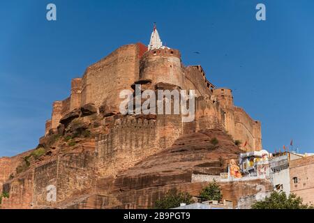 Chamunda Mata Temple Mehrangarh Fort Jodhpur Rajasthan Indien Stockfoto