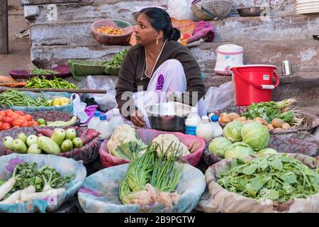 Gemüsemarkt Navchokiya Old City Jodhpur Rajasthan Indien Stockfoto