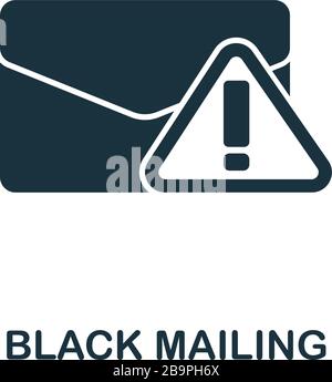 Schwarzes Posting-Symbol aus verbotener Internet-Sammlung. Simple Line Black Mailing-Symbol für Vorlagen, Webdesign und Infografiken Stock Vektor