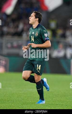 Rom, Italien. Januar 2020. federico Chiesa (Fiorentina) während der italienischen Fußball-Nationalmannschafts-Saison 2019/20, italienische Fußball-Nationalmannschaft in Rom, Italien, 01. Januar 2020 Gutschrift: Unabhängige Foto-Agentur/Alamy Live News Stockfoto