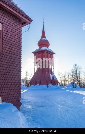 Die Kirche in Kiruna, Schweden/Kiruna Kyrka Stockfoto