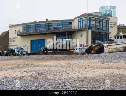 Rocket House, Cafe and RNLI Museum in Early Spring, Cromer, Norfolk, Großbritannien Stockfoto