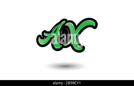 AX XA Letter Logo angeschlossen Stock Vektor
