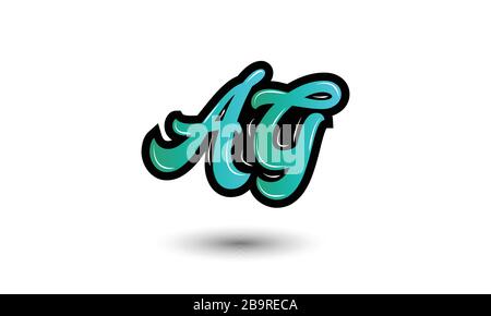 Vorlage für das AG-Briefvektor-Logo Stock Vektor