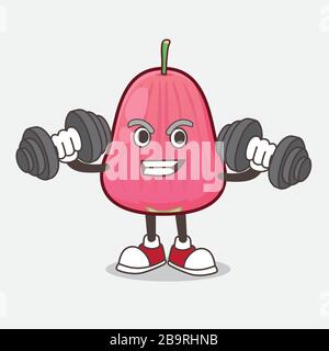 Rosa Java Apple Maskottchen Charakter Vektor Illustration Stock Vektor