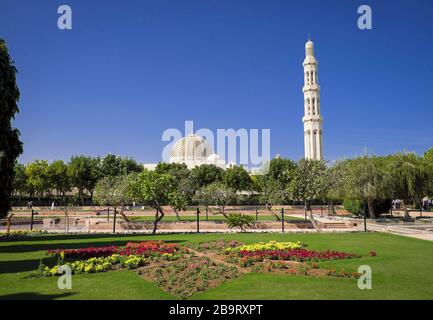 Sultan-Qaboos-große Moschee in Maskat, Oman Stockfoto