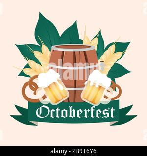 Oktoberfest Social Media Post Mockup Stock Vektor