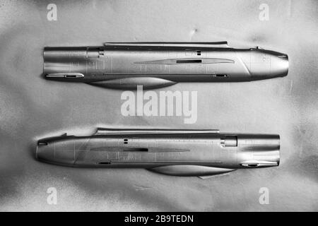 Airfix Lightning F-1A Flugzeugrumpf im Maßstab 1/72 Stockfoto