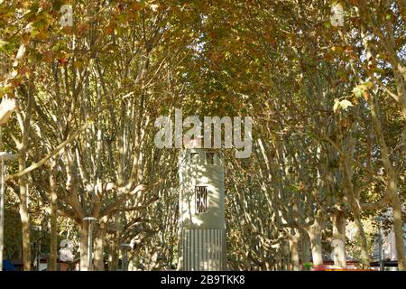 Parc Espanya Industrial in Barcelona, Spanien Stockfoto