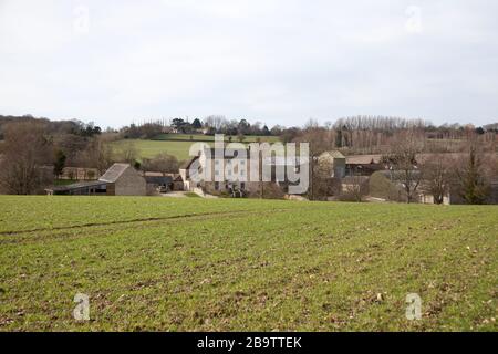 Wilcote, Oxfordshire, UK 03 21 2020 Bridewell Farm in Wilcote, West Oxfordshire, Großbritannien Stockfoto