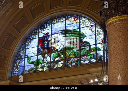 St Georges Hall Liverpool. Das Heim des Liverpool Registers Office und des ehemaligen Krongerichts mit den Zellen, die Sie noch besuchen. Stockfoto