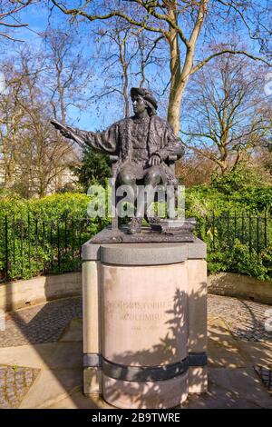 Statue des Christoph Kolumbus-Denkmals Stockfoto