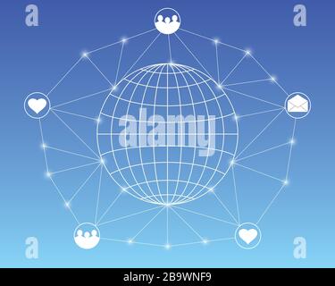 Design von sozialen Netzwerken. Stock Vektor