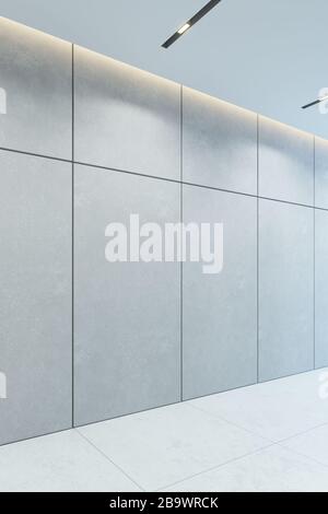 Moderne Einrichtung in Weiß, leeren Raum, 3D-Rendering Stockfoto
