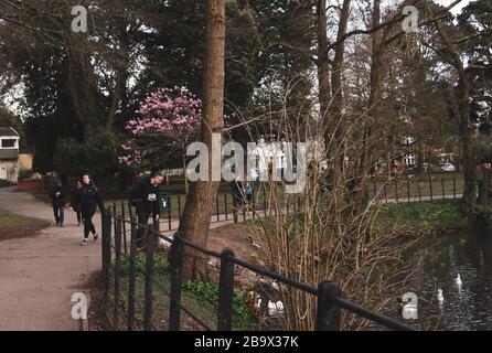 Cardiff, Wales. März 2020. Cardiff City Council hat den Spielbereich der Kinder im Roath Park aufgrund der Zunahme von COVID-19 geschlossen Stockfoto