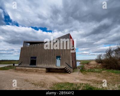 Pumpimg Station Nord in Skjern Wiesen, Dänemark Stockfoto