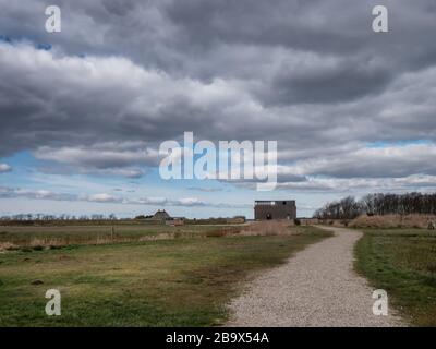 Pumpimg Station Nord in Skjern Wiesen, Dänemark Stockfoto