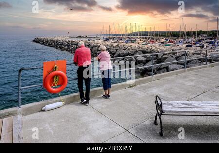 Hafen und Hafengebiet von Meaford, Ontario, Kanada, Nordamerika Stockfoto