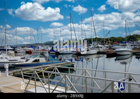 Hafen und Hafengebiet von Meaford, Ontario, Kanada, Nordamerika Stockfoto