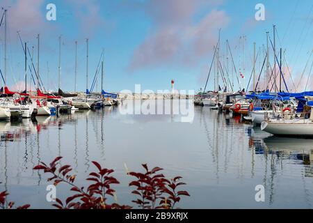 Hafen und Hafengebiet von Meaford, Ontario, Kanada, Nordamerika Stockfoto