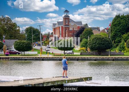 Hafen und Hafengebiet von Meaford, Ontario, Kanada, Nordamerika Stockfoto