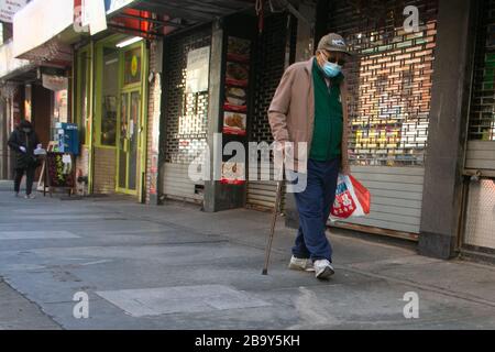 COVID-19 Virus-Impact auf New York City März 2020 Stockfoto