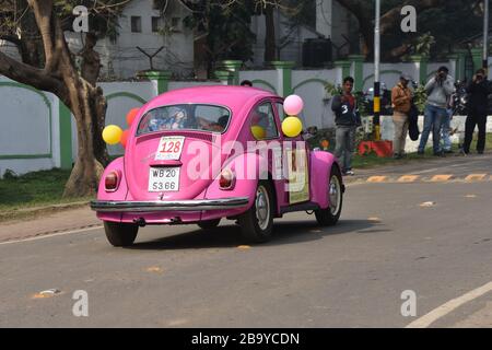 1970 Volkswagen Käfer VW 1300 mit 1285 ccm und 4-Zylinder-Motor. Indien WB 20 5366. Stockfoto