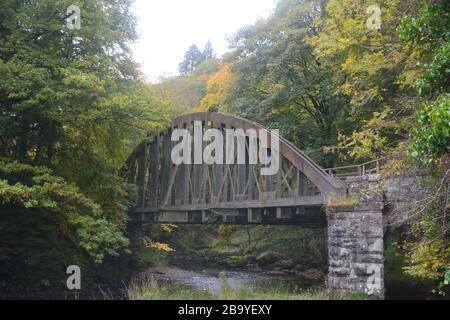 Eisenbahnbrücke an der Bahnstrecke Penrith nach Keswick Stockfoto